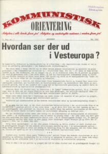 Kommunistisk Orientering 1969, nr. 7 - Forside.