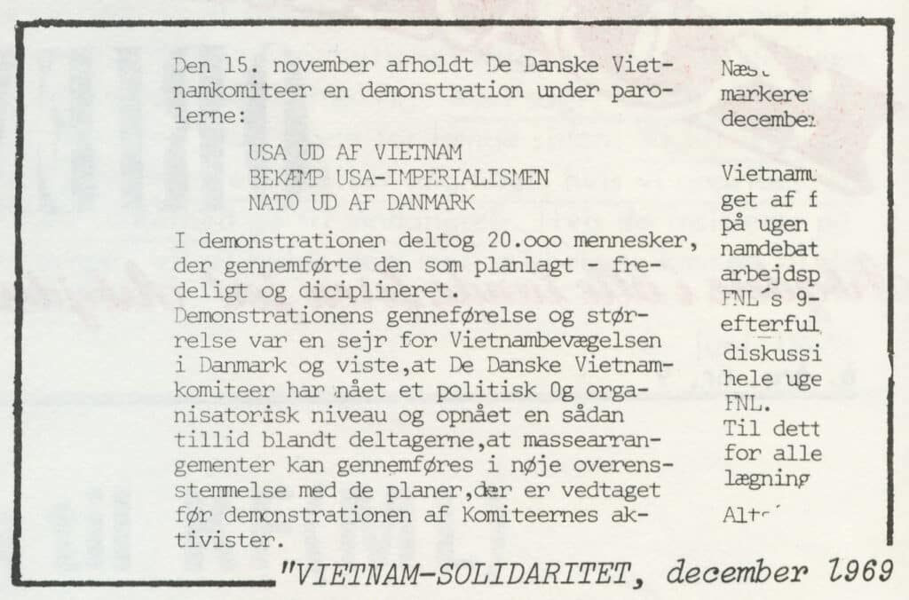 Klip fra "Vietnam-Solidaritet", december 1969