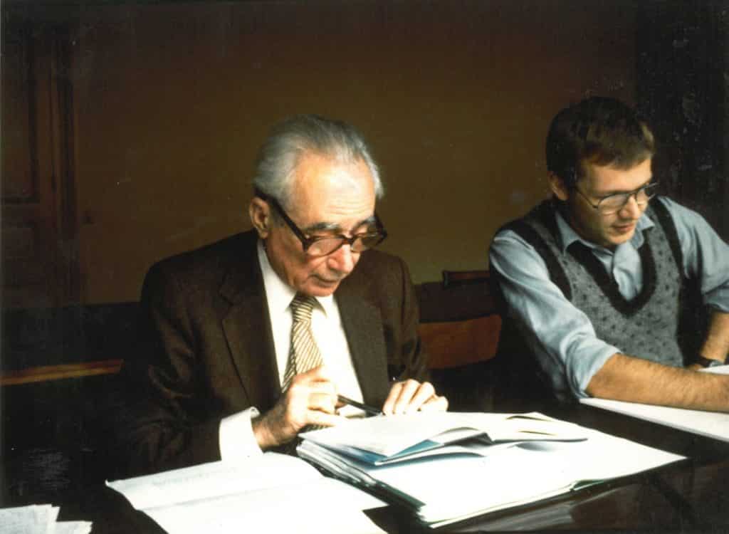 Arghiri Emmanuel og Torkil Lauesen, 1983.
