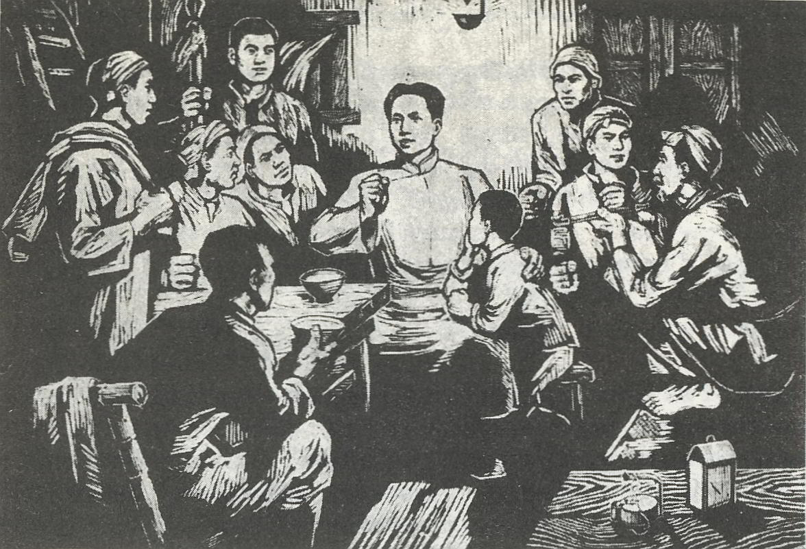 Formand Mao mobiliserer Anyuan-arbejderne.