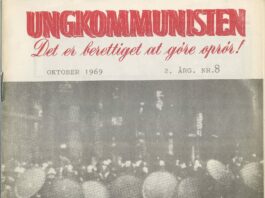 Forsiden af Ungkommunisten nr. 8, oktober 1969.