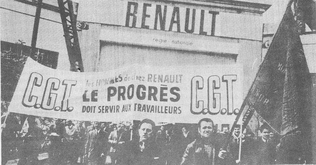Fabriksbesættelse i Frankrig maj 1968. 