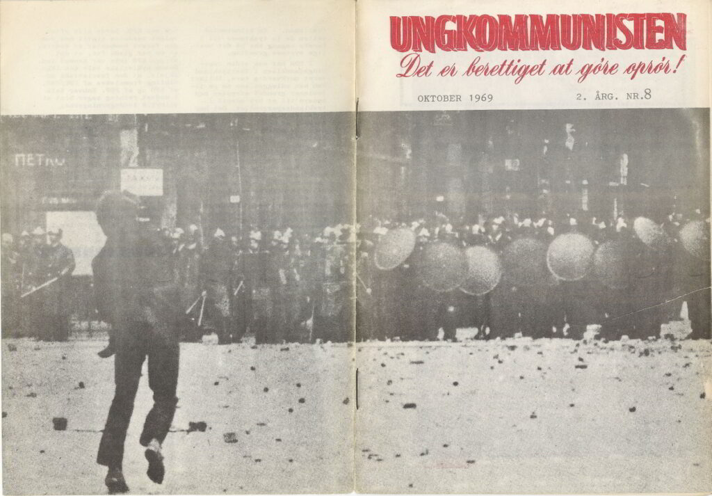 Omslaget til Ungkommunisten 2. årgang, oktober 1969, nr. 8