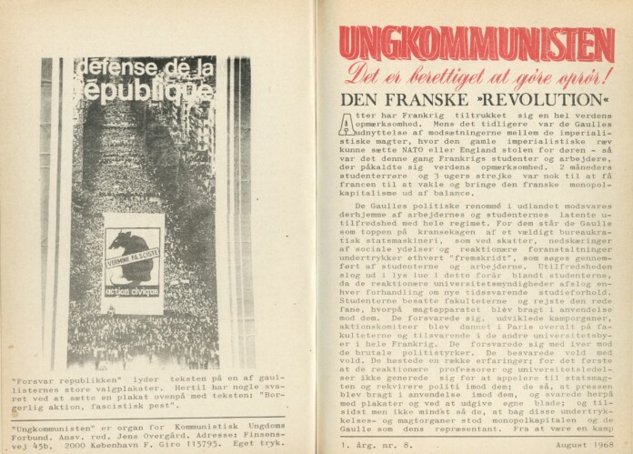 Ungkommunisten1968 nr. 8 For- og Bagside.