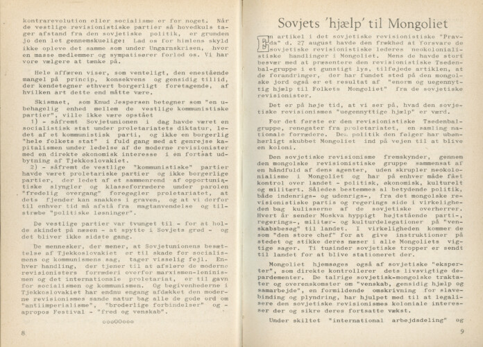 Ungkommunisten1968, nr. 9, s. 8-9.