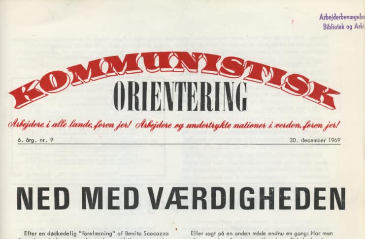 Kommunistisk Orientering 1969, nr. 9 - Forside.